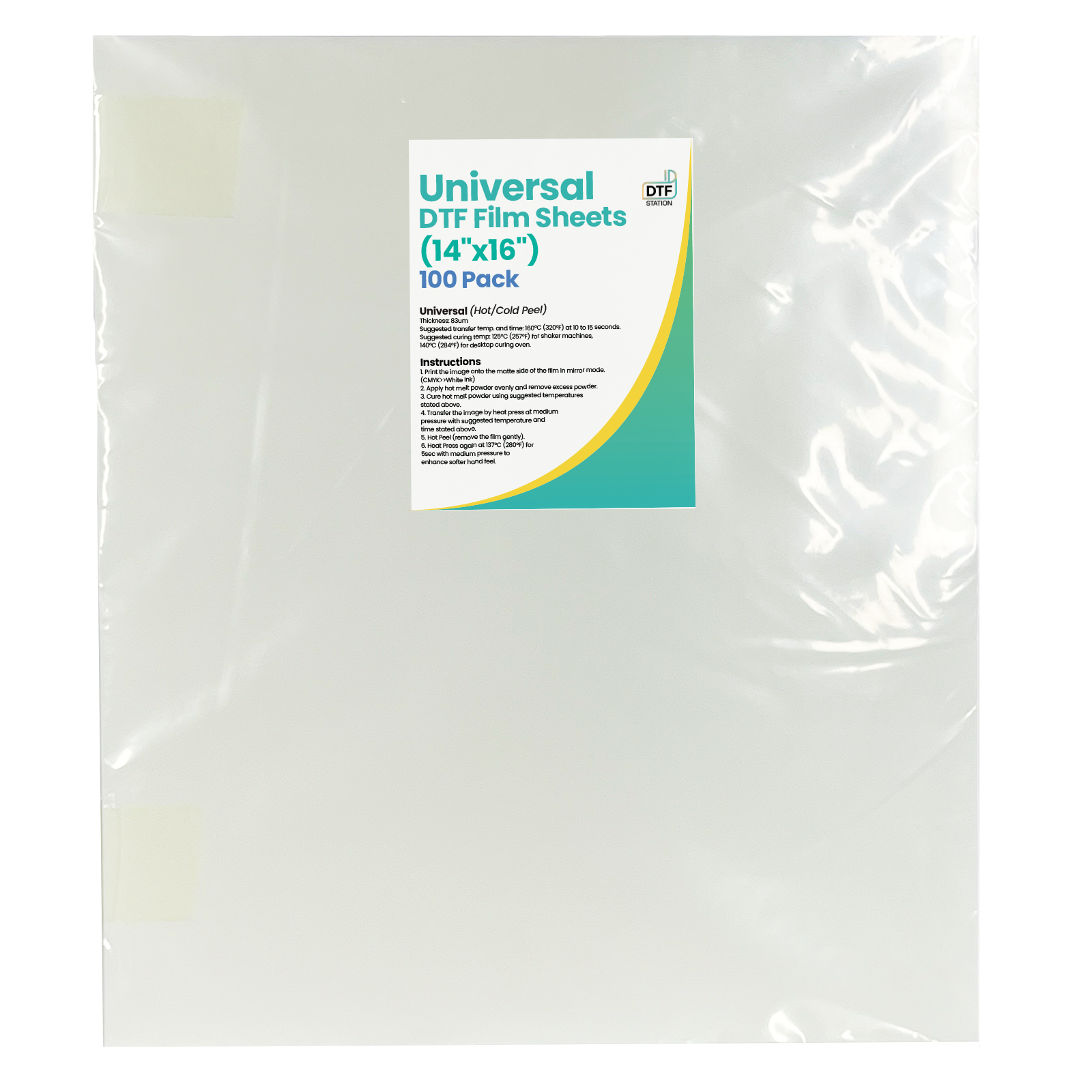 DTFフィルム 30cm×100m Good Price 30cm x 100m Size Clear Film AB UV DTF Film Roll